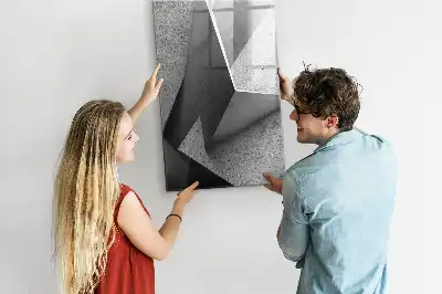 Magnetická tabule na kreslení v designu geometrická abstrakce