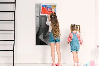 Magnetická tabule na kreslení v designu geometrická abstrakce
