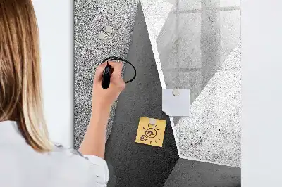 Magnetická tabule na kreslení v designu geometrická abstrakce