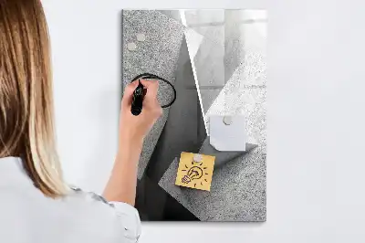 Magnetická tabule na kreslení v designu geometrická abstrakce