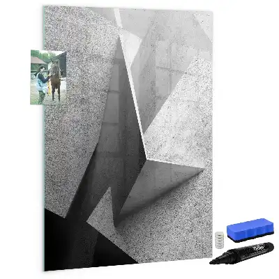 Magnetická tabule na kreslení v designu geometrická abstrakce