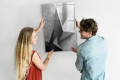 Magnetická tabule na kreslení v designu geometrická abstrakce