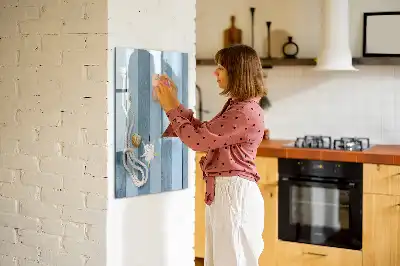 Magnetická popisovací tabule s motivem mořských doplňků