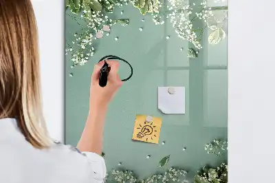 Magnetická tabule na kreslení květinový motiv