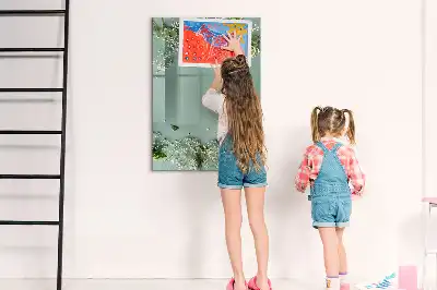 Magnetická tabule na kreslení květinový motiv