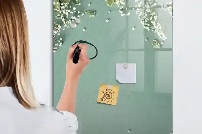 Magnetická tabule na kreslení květinový motiv