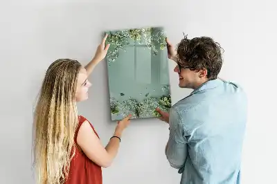 Magnetická tabule na kreslení květinový motiv