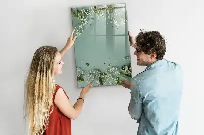 Magnetická tabule na kreslení květinový motiv