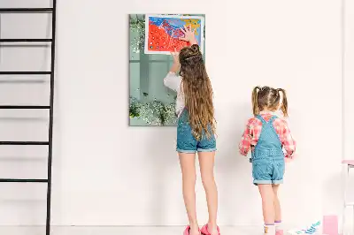 Magnetická tabule na kreslení květinový motiv