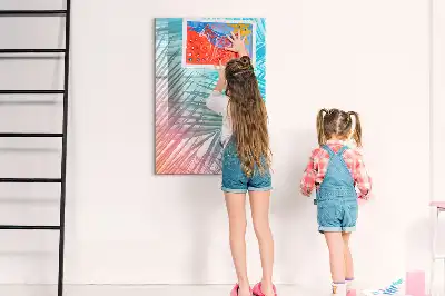 Magnetická tabule na kreslení motiv palmových listů