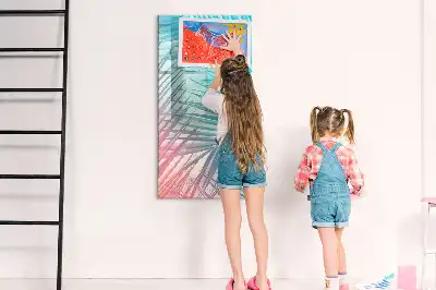 Magnetická tabule na kreslení motiv palmových listů