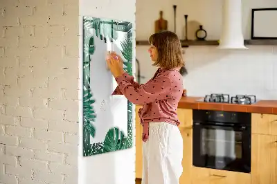Magnetická tabule na kreslení v rámečku s motivem monstery