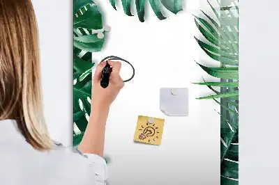 Magnetická tabule na kreslení v rámečku s motivem monstery