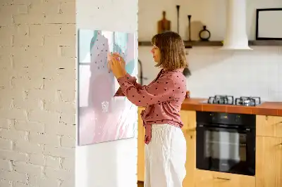 Magnetická popisovací tabule s motivem abstrakce vzoru