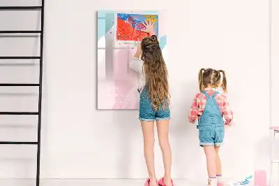 Magnetická popisovací tabule s motivem abstrakce vzoru