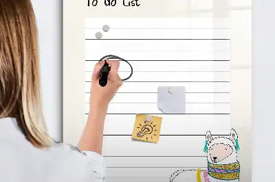 Magnetická tabule na kreslení seznam přání