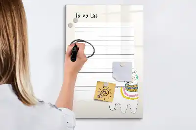 Magnetická tabule na kreslení seznam přání
