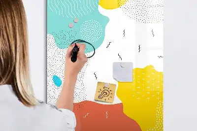 Magnetická popisovací tabule barevné čáry