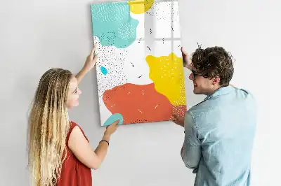 Magnetická popisovací tabule barevné čáry