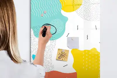 Magnetická popisovací tabule barevné čáry