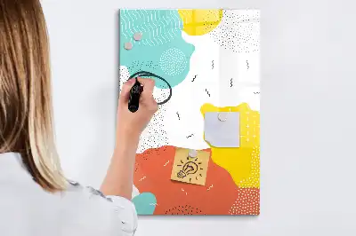 Magnetická popisovací tabule barevné čáry