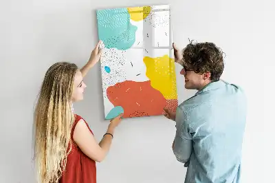 Magnetická popisovací tabule barevné čáry