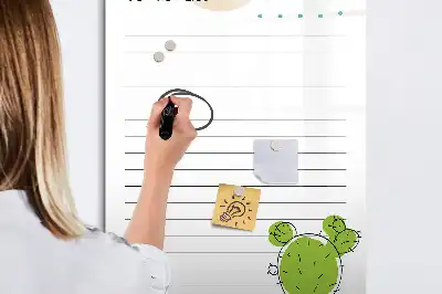 Magnetická popisovací tabule na seznam úkolů