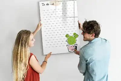 Magnetická popisovací tabule na seznam úkolů
