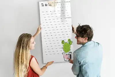 Magnetická popisovací tabule na seznam úkolů
