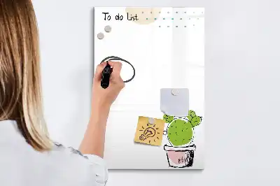 Magnetická popisovací tabule na seznam úkolů