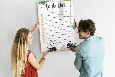 Magnetická tabule na kreslení v provedení seznam úkolů