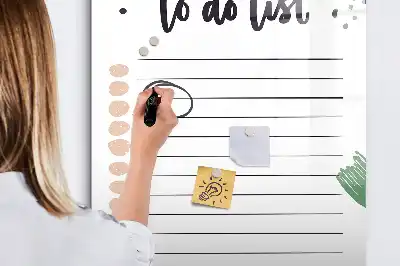 Magnetická tabule na kreslení v provedení seznam úkolů