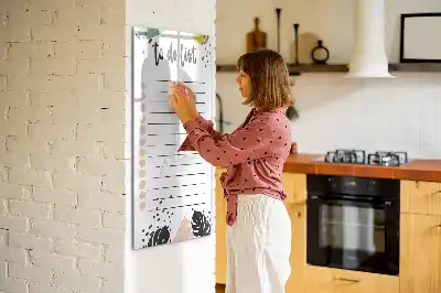 Magnetická tabule na kreslení v provedení seznam úkolů