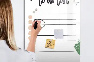 Magnetická tabule na kreslení v provedení seznam úkolů
