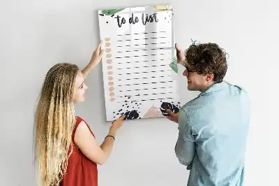Magnetická tabule na kreslení v provedení seznam úkolů