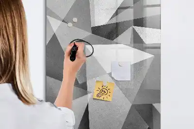 Magnetická popisovací tabule s motivem geometrické abstrakce