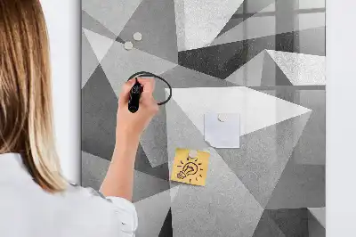 Magnetická popisovací tabule s motivem geometrické abstrakce