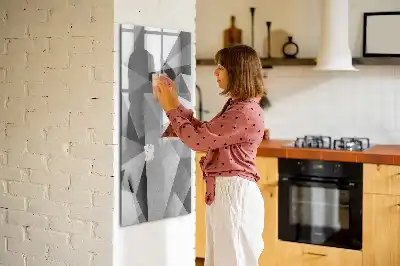 Magnetická popisovací tabule s motivem geometrické abstrakce