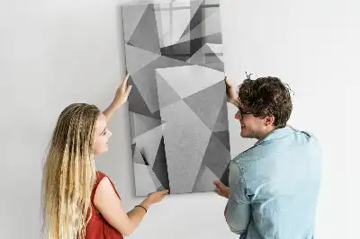 Magnetická popisovací tabule s motivem geometrické abstrakce