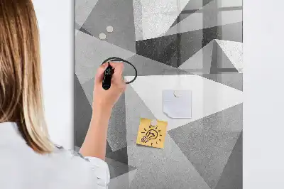 Magnetická popisovací tabule s motivem geometrické abstrakce