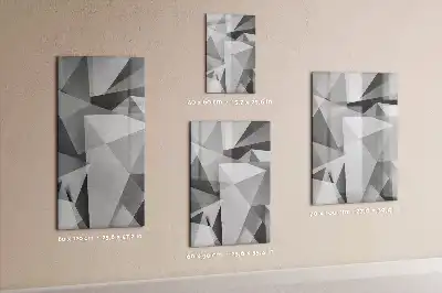 Magnetická popisovací tabule s motivem geometrické abstrakce