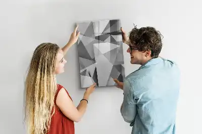 Magnetická popisovací tabule s motivem geometrické abstrakce