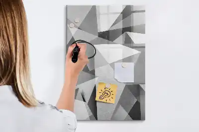 Magnetická popisovací tabule s motivem geometrické abstrakce