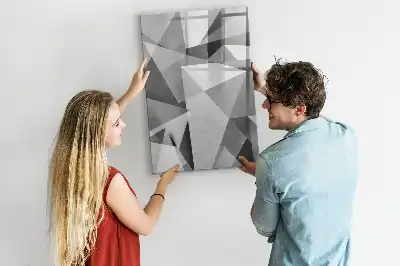 Magnetická popisovací tabule s motivem geometrické abstrakce