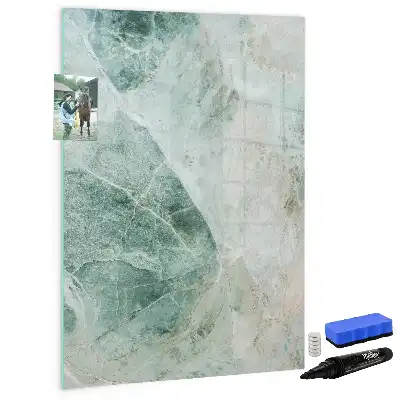 Magnetická tabule na kreslení v designu kamenného mramoru