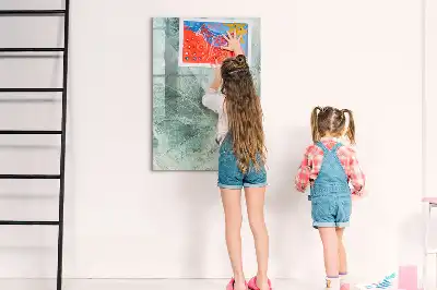 Magnetická tabule na kreslení v designu kamenného mramoru