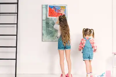 Magnetická tabule na kreslení v designu kamenného mramoru