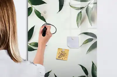 Magnetická kreslicí tabule s motivem zelených listů