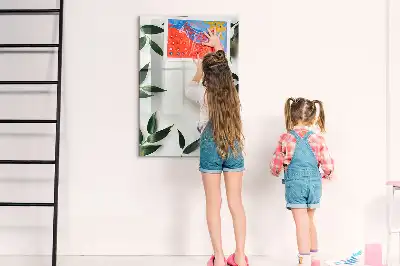 Magnetická kreslicí tabule s motivem zelených listů