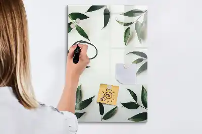 Magnetická kreslicí tabule s motivem zelených listů